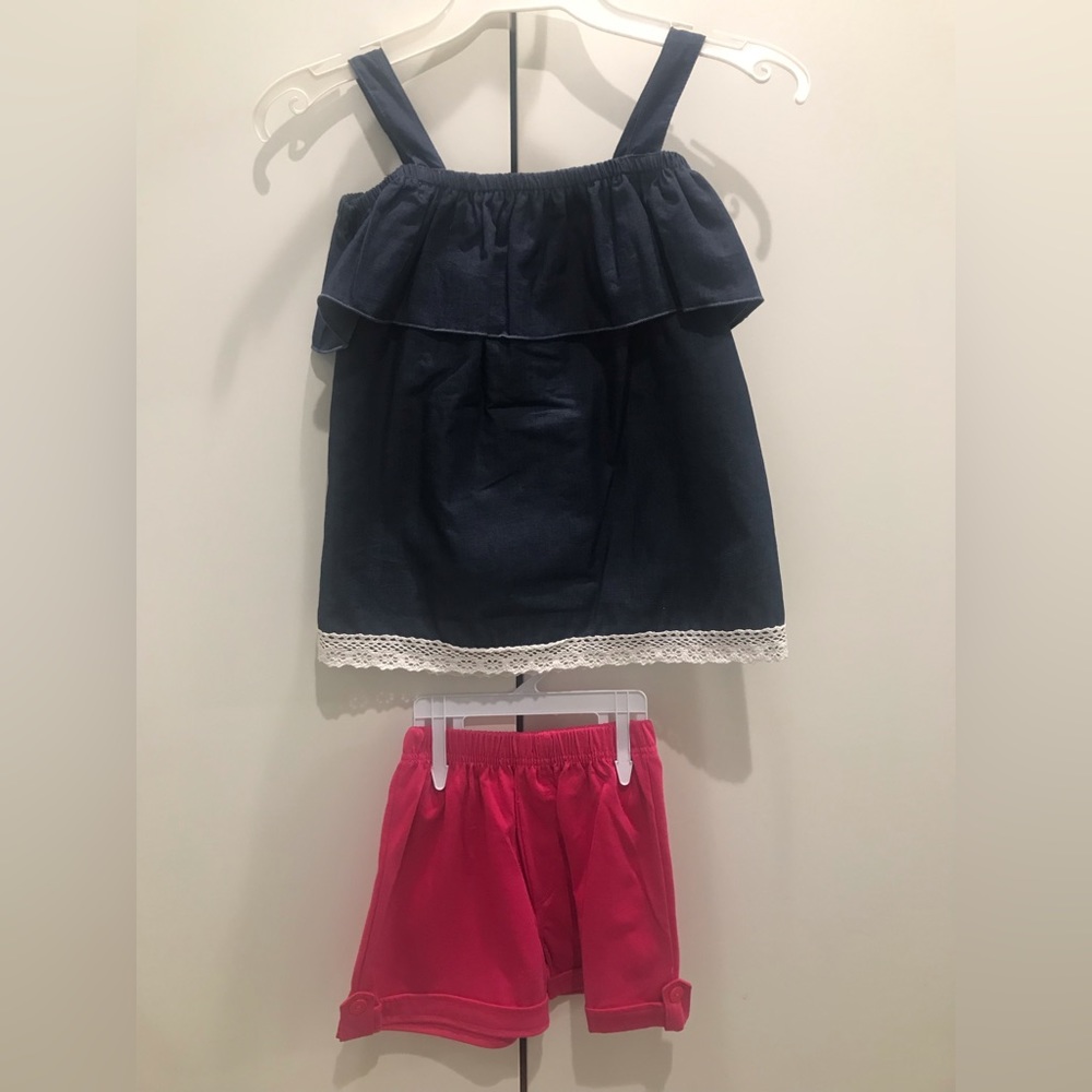 Little Girls Off Shoulder Tops Short 2 Pieces Party Summer Clothing Short Set